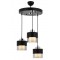 Modi Lighting 60193-3T-BSY Siyah Boyalı Modern Avize E27 Metal Cam 40cm