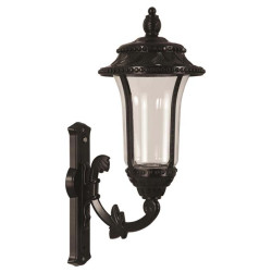 Modi Bahçe Aydınlatma BAP-68027-BSY Siyah Boyalı Dış Mekan Aydınlatma E27 Aluminyum Akrilik Cam 40x28cm