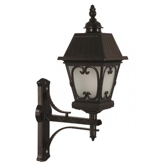 Modi Bahçe Aydınlatma BAP-68040-BSY-M1-OP Siyah Boyalı Dış Mekan Aydınlatma E27 Aluminyum Cam 40x23cm