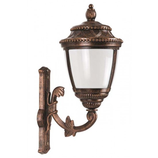 Modi Bahçe Aydınlatma BAP-68041-BKR-OP Kahverengi Boyalı Dış Mekan Aydınlatma E27 Aluminyum Polikarbon Cam 38x28cm