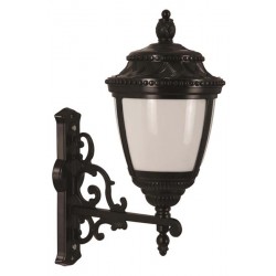Modi Bahçe Aydınlatma BAP-68041-BSY-OP Siyah Boyalı Dış Mekan Aydınlatma E27 Aluminyum Polikarbon Cam 43x28cm