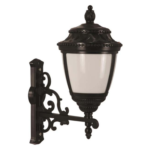 Modi Bahçe Aydınlatma BAP-68041-BSY-OP Siyah Boyalı Dış Mekan Aydınlatma E27 Aluminyum Polikarbon Cam 43x28cm