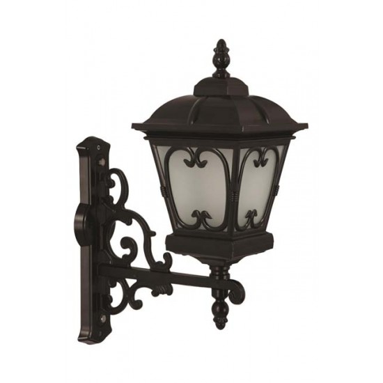 Modi Bahçe Aydınlatma BAP-68044-BSY-M1-OP Siyah Boyalı Dış Mekan Aydınlatma E27 Aluminyum Cam 40cm