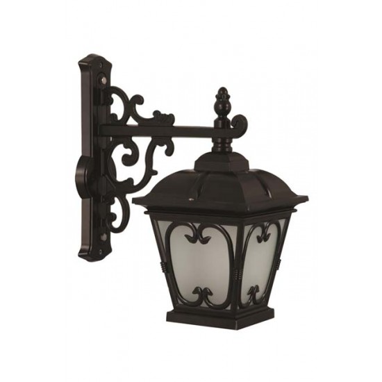 Modi Bahçe Aydınlatma BAP-68044-BSY-M2-OP Siyah Boyalı Dış Mekan Aydınlatma E27 Aluminyum Cam 40x23cm