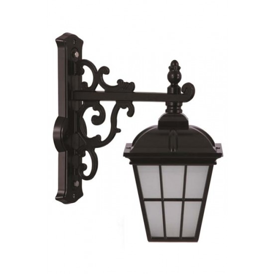Modi Bahçe Aydınlatma BAP-68046-BSY-M2-OP Siyah Boyalı Dış Mekan Aydınlatma E27 Aluminyum Cam 40x23cm