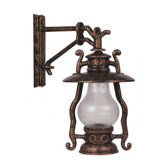 Modi Bahçe Aydınlatma BAP-68047-BKR-OP Kahverengi Boyalı Dış Mekan Aydınlatma E27 Aluminyum Akrilik Cam 45x30cm