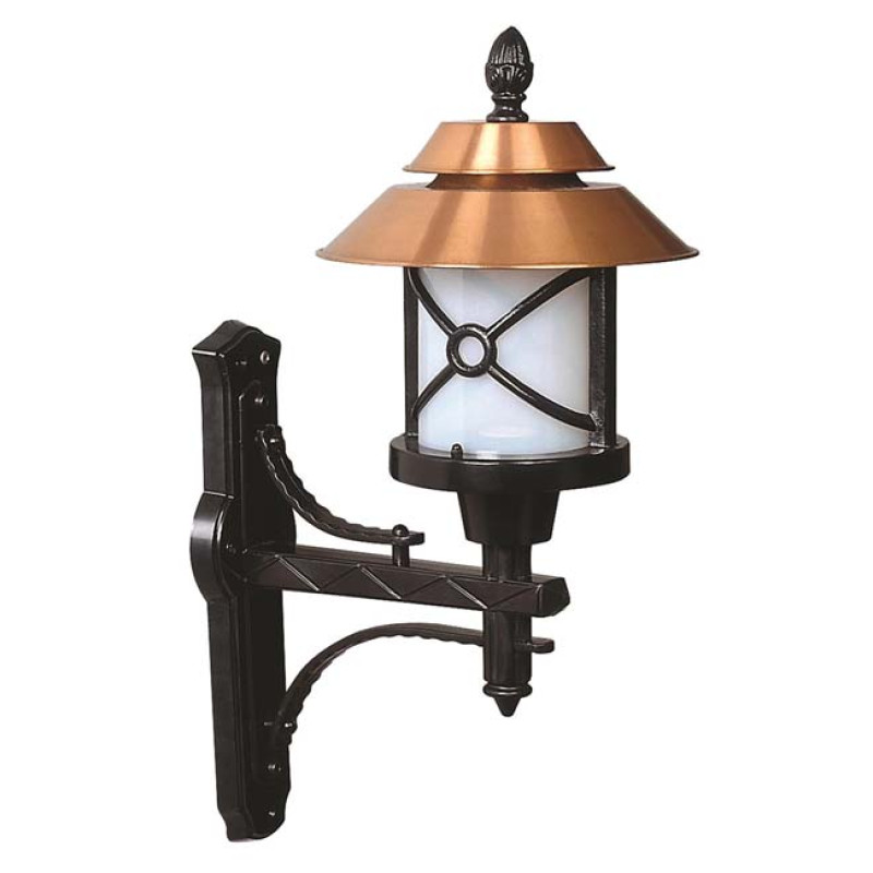 Modi Bahçe Aydınlatma BAP-68049-BKR-M1-OP Kahverengi/Siyah Boyalı Dış Mekan Aydınlatma E27 Aluminyum Polikarbon Cam 36x30cm