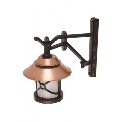 Modi Bahçe Aydınlatma BAP-68049-BKR-M2-OP Kahverengi/Siyah Boyalı Dış Mekan Aydınlatma E27 Aluminyum Polikarbon Cam 38x30cm