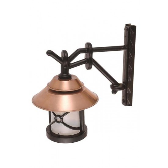 Modi Bahçe Aydınlatma BAP-68049-BKR-M2-OP Kahverengi/Siyah Boyalı Dış Mekan Aydınlatma E27 Aluminyum Polikarbon Cam 38x30cm