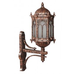 Modi Bahçe Aydınlatma BAP-68051-BKR-OP Kahverengi Boyalı Dış Mekan Aydınlatma E27 Aluminyum Polikarbon Cam 34x20cm
