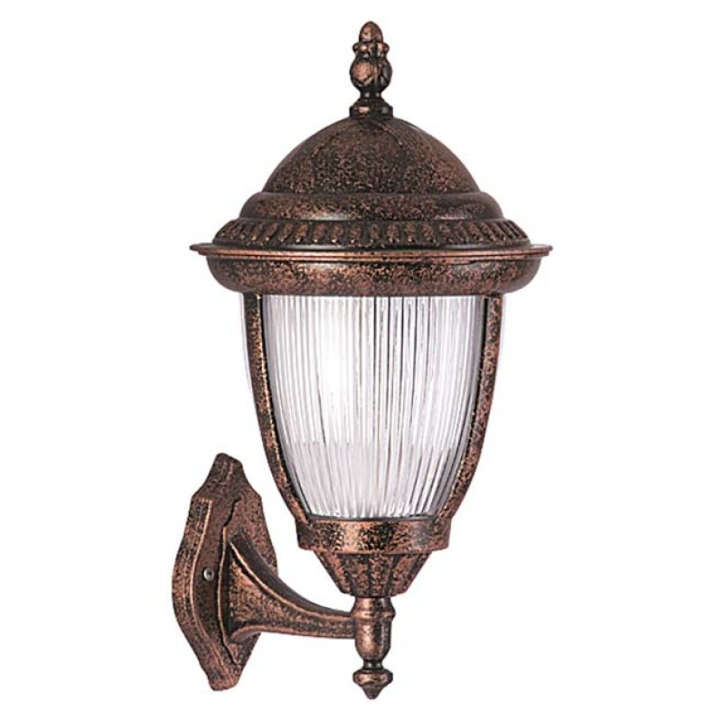 Modi Bahçe Aydınlatma BAP-68053-BKR Kahverengi Boyalı Dış Mekan Aydınlatma E27 Aluminyum Döküm Dip Polikarbon Cam 30x25cm