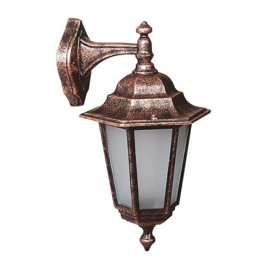 Modi Bahçe Aydınlatma BAP-68054-BKR-OP Kahverengi Boyalı Dış Mekan Aydınlatma E27 Aluminyum Polikarbon Cam 30x27cm