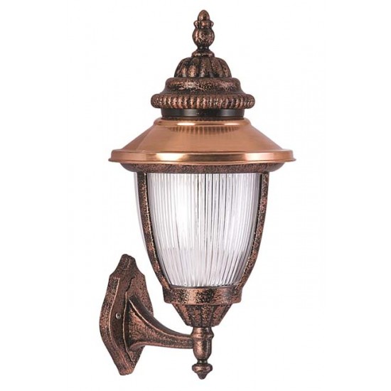 Modi Bahçe Aydınlatma BAP-68055-BKR Kahverengi Boyalı Dış Mekan Aydınlatma E27 Aluminyum Polikarbon Cam 30x25cm