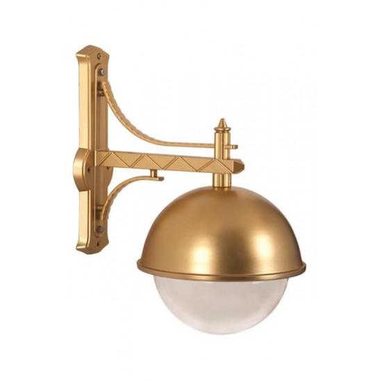 Modi Bahçe Aydınlatma BAP-68060-BSA-M2-OP Sarı Boyalı Dış Mekan Aydınlatma E27 Aluminyum Polikarbon Cam 40cm