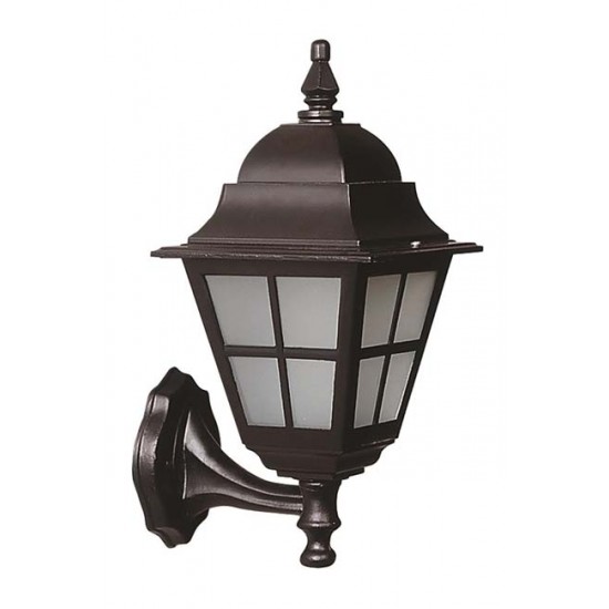 Modi Bahçe Aydınlatma BAP-68062-BSY-M1-OP Siyah Boyalı Dış Mekan Aydınlatma E27 Aluminyum Polikarbon Cam 25x18cm