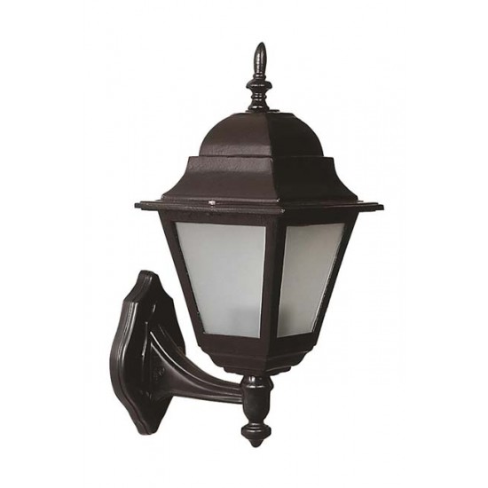 Modi Bahçe Aydınlatma BAP-68062-BSY-M2-OP Siyah Boyalı Dış Mekan Aydınlatma E27 Aluminyum Polikarbon Cam 25x18cm