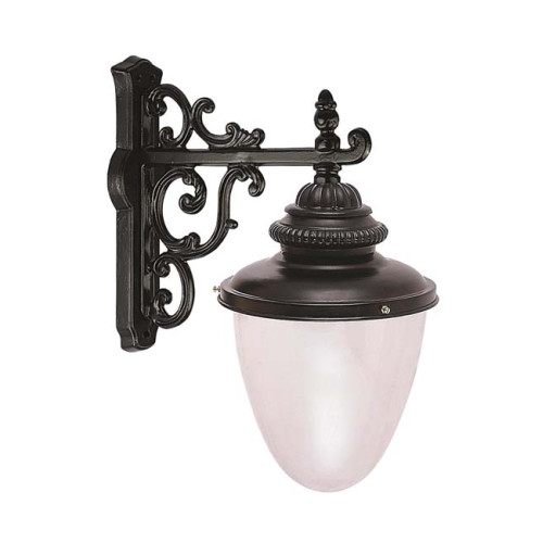 Modi Bahçe Aydınlatma BAP-68071-BSY-M1OP Siyah Boyalı Dış Mekan Aydınlatma E27 Aluminyum Polikarbon Cam 45x20cm