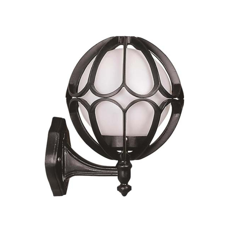 Modi Bahçe Aydınlatma BAP-68078-BSY-M1-OP Siyah Boyalı Dış Mekan Aydınlatma E27 Aluminyum Polietilen Cam 25x25cm