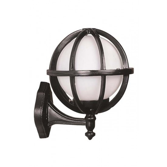 Modi Bahçe Aydınlatma BAP-68078-BSY-M2-OP Siyah Boyalı Dış Mekan Aydınlatma E27 Aluminyum Polietilen Cam 25x25cm