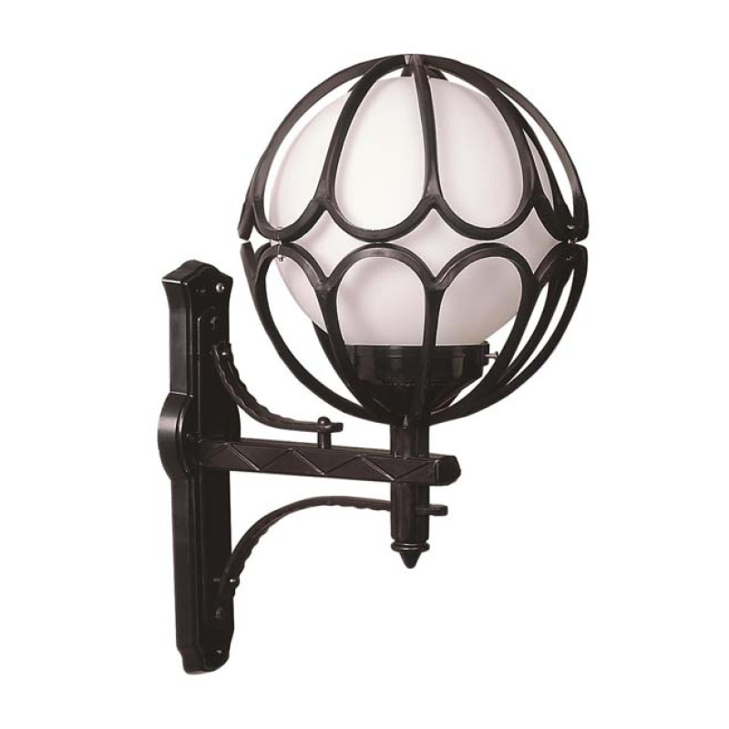 Modi Bahçe Aydınlatma BAP-68081-BSY-M7-OP Siyah Boyalı Dış Mekan Aydınlatma E27 ABS Polietilen Cam 40x30cm