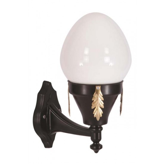 Modi Bahçe Aydınlatma BAP-68087-BSY-OP Sarı/Siyah Boyalı Dış Mekan Aydınlatma E27 Aluminyum Döküm Dip Akrilik Cam 40cm