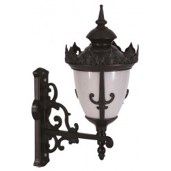 Modi Bahçe Aydınlatma BAP-68089-BSY-OP Siyah Boyalı Dış Mekan Aydınlatma E27 Aluminyum Döküm Dip Polikarbon Cam 40cm