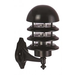 Modi Bahçe Aydınlatma BAP-68129-BSY Siyah Boyalı Dış Mekan Aydınlatma E27 Aluminyum Polikarbon Cam 25cm