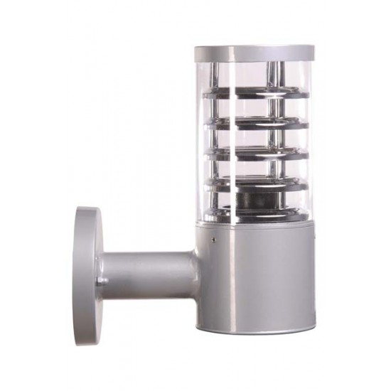 Modi Bahçe Aydınlatma BAP-68155-BBY Gri Boyalı Dış Mekan Aydınlatma E27 Aluminyum Polikarbon Cam 24cm
