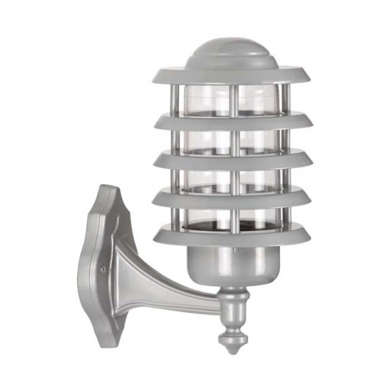 Modi Bahçe Aydınlatma BAP-68158-BBY Gri Boyalı Dış Mekan Aydınlatma E27 Aluminyum Polikarbon/Akrilik Cam 24cm