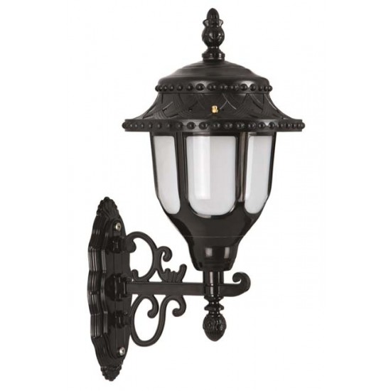 Modi Bahçe Aydınlatma BAP-68180-BSY-M1 Siyah Boyalı Dış Mekan Aydınlatma E27 ABS Polikarbon Cam 30x25cm