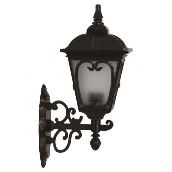 Modi Bahçe Aydınlatma BAP-68181-BSY-M1 Siyah Boyalı Dış Mekan Aydınlatma E27 ABS Polikarbon Cam 28x20cm