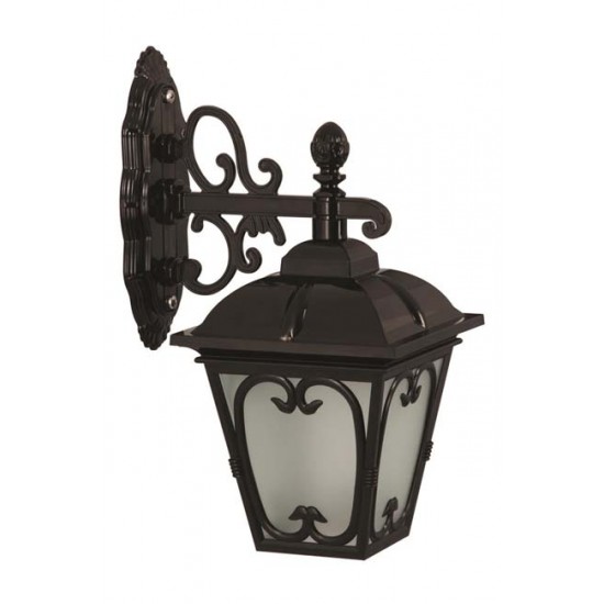 Modi Bahçe Aydınlatma BAP-68181-BSY-M2 Siyah Boyalı Dış Mekan Aydınlatma E27 ABS Polikarbon Cam 28x20cm
