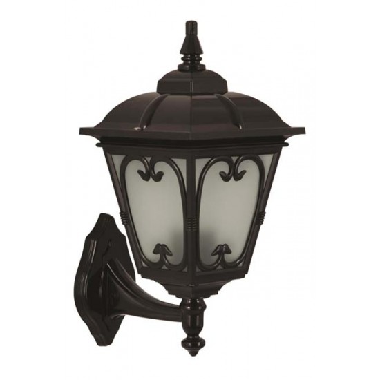 Modi Bahçe Aydınlatma BAP-68181-BSY-M3 Siyah Boyalı Dış Mekan Aydınlatma E27 ABS Polikarbon Cam 25x20cm
