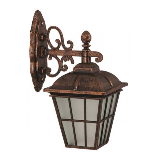 Modi Bahçe Aydınlatma BAP-68183-BKR-M1 Kahverengi Boyalı Dış Mekan Aydınlatma E27 ABS Polikarbon Cam 28x20cm