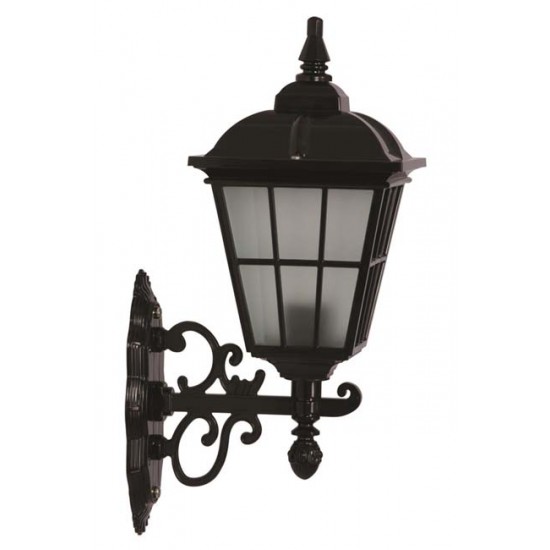 Modi Bahçe Aydınlatma BAP-68183-BSY-M1 Siyah Boyalı Dış Mekan Aydınlatma E27 ABS Polikarbon Cam 28x20cm