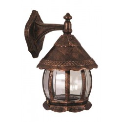 Modi Bahçe Aydınlatma BAP-68184-BKR-M1 Kahverengi Boyalı Dış Mekan Aydınlatma E27 ABS Polikarbon Cam 30cm