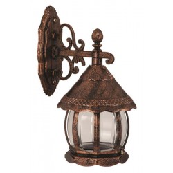 Modi Bahçe Aydınlatma BAP-68184-BKR-M2 Kahverengi Boyalı Dış Mekan Aydınlatma E27 ABS Polikarbon Cam 32x20cm