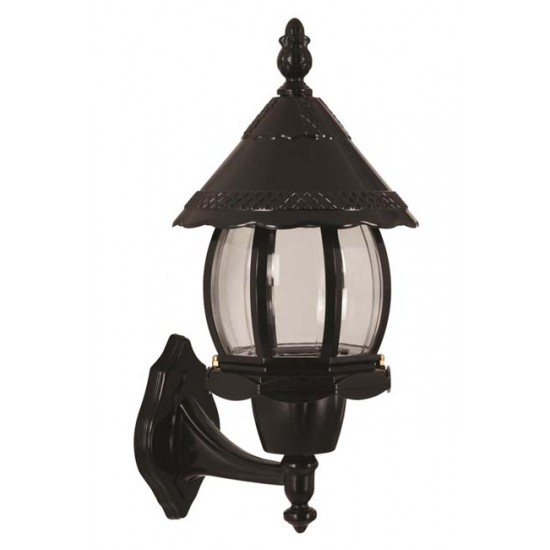 Modi Bahçe Aydınlatma BAP-68184-BSY Siyah Boyalı Dış Mekan Aydınlatma E27 ABS Polikarbon Cam 30x20cm