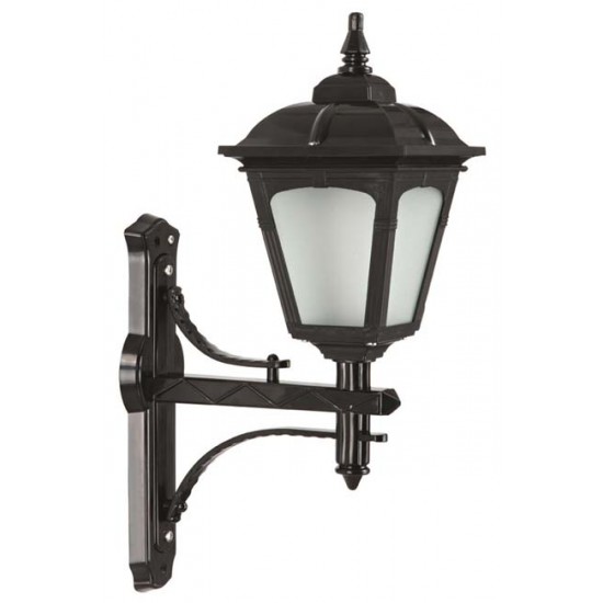 Modi Bahçe Aydınlatma BAP-68185-BSY-M1 Siyah Boyalı Dış Mekan Aydınlatma E27 ABS Polikarbon Cam 40x20cm