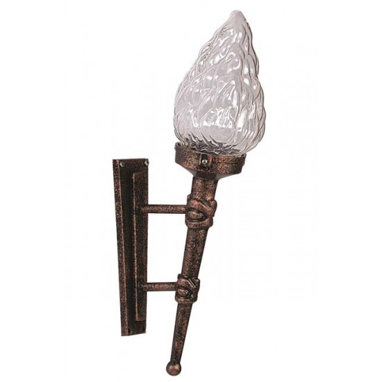 Modi Bahçe Aydınlatma BAP-68191-BKR Kahverengi Boyalı Dış Mekan Aydınlatma E27 Aluminyum ABS Akrilik Cam 30x15cm