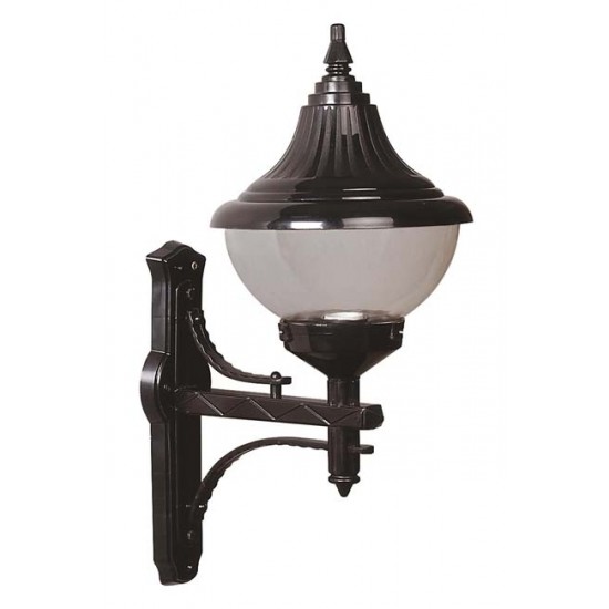 Modi Bahçe Aydınlatma BAP-68207-BSY-M1 Siyah Boyalı Dış Mekan Aydınlatma E27 ABS Polikarbon Cam 40x27cm