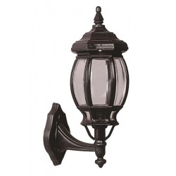 Modi Bahçe Aydınlatma BAP-68208-BSY-M1 Siyah Boyalı Dış Mekan Aydınlatma E27 Aluminyum ABS Polikarbon Cam 25x18cm