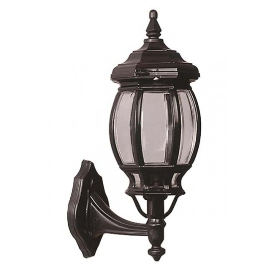 Modi Bahçe Aydınlatma BAP-68208-BSY-M1 Siyah Boyalı Dış Mekan Aydınlatma E27 Aluminyum ABS Polikarbon Cam 25x18cm