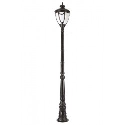 Modi Bahçe Aydınlatma BDR-68001-1BSY-OP Siyah Boyalı Dış Mekan Aydınlatma E27 Aluminyum Polikarbon Cam 45cm