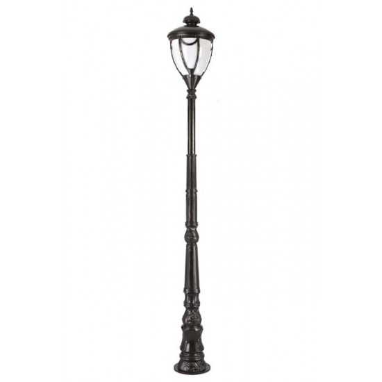 Modi Bahçe Aydınlatma BDR-68001-1BSY-OP Siyah Boyalı Dış Mekan Aydınlatma E27 Aluminyum Polikarbon Cam 45cm