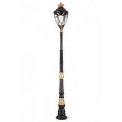 Modi Bahçe Aydınlatma BDR-68001-1S Sarı/Siyah Boyalı Dış Mekan Aydınlatma E27 Aluminyum Polikarbon Cam 45cm