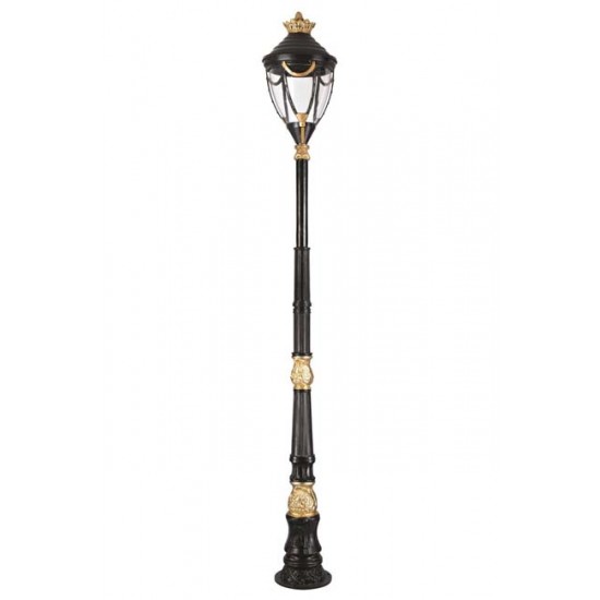 Modi Bahçe Aydınlatma BDR-68001-1S Sarı/Siyah Boyalı Dış Mekan Aydınlatma E27 Aluminyum Polikarbon Cam 45cm
