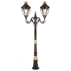 Modi Bahçe Aydınlatma BDR-68001-2S Sarı/Siyah Boyalı Dış Mekan Aydınlatma E27 Aluminyum Polikarbon Cam 110cm