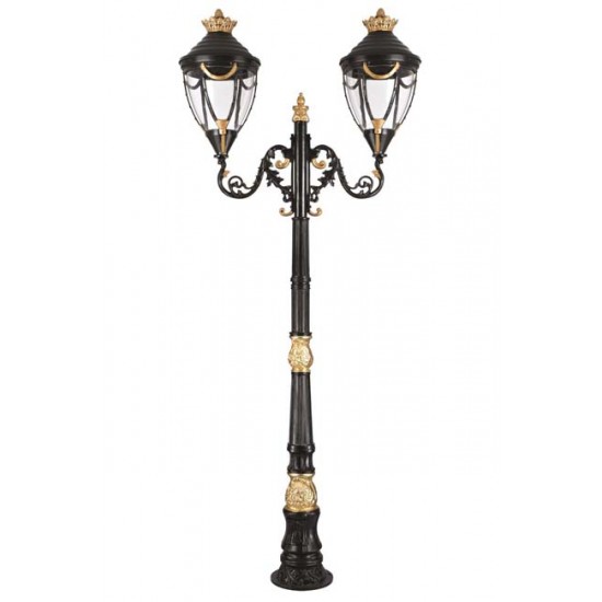 Modi Bahçe Aydınlatma BDR-68001-2S Sarı/Siyah Boyalı Dış Mekan Aydınlatma E27 Aluminyum Polikarbon Cam 110cm