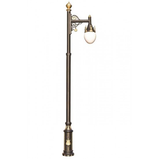 Modi Bahçe Aydınlatma BDR-68010-1BSY Sarı/Yeşil Boyalı Dış Mekan Aydınlatma E27 Aluminyum Akrilik Cam 60cm